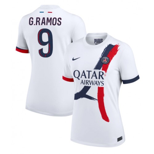 Fotballdrakt Dame Paris Saint-Germain Goncalo Ramos #9 Bortedrakt 2024-25 Kortermet